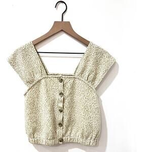 Madewell Cottage Core Button Summer Top